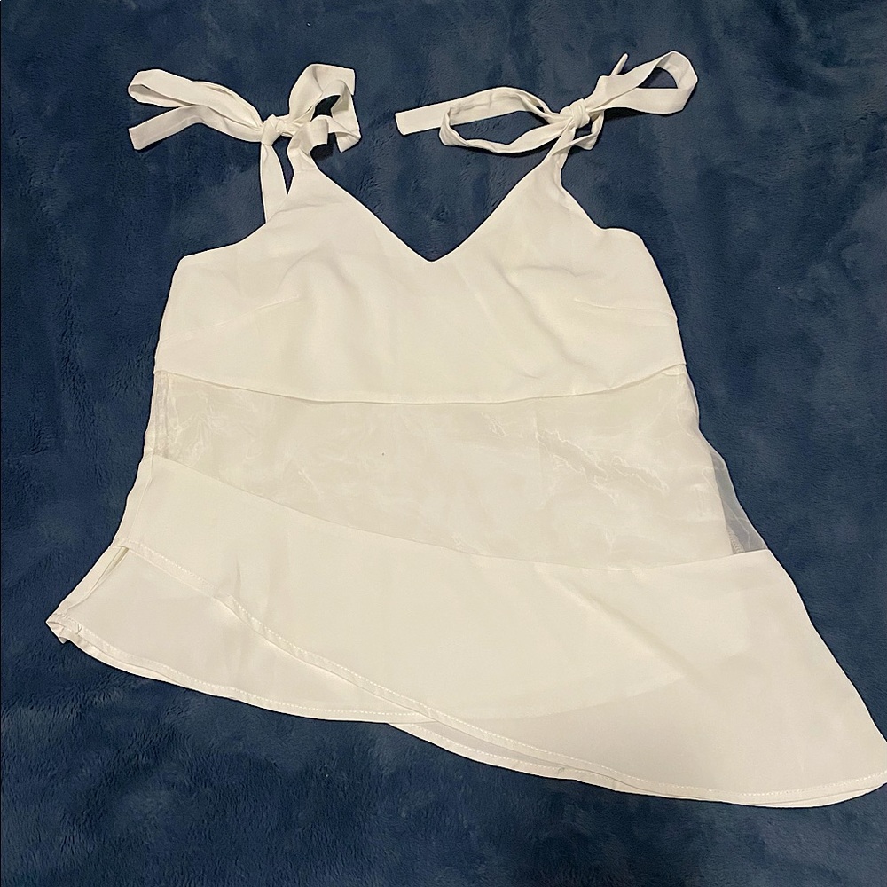 White or cream layered shirt